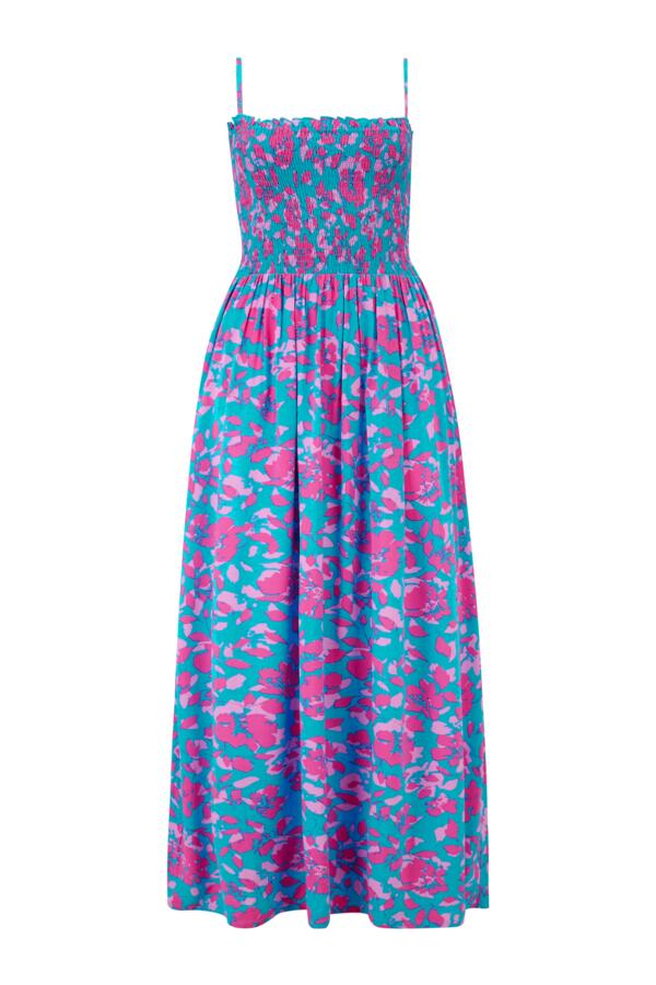 Emma Strapless Shirred Bodice Maxi Beach Dress