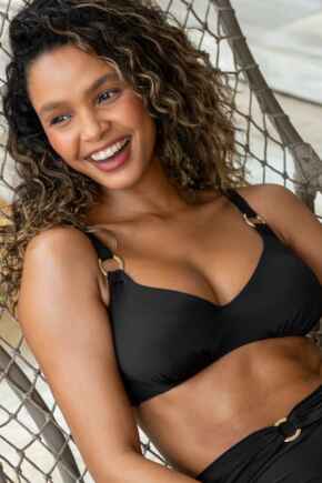 Samoa Non-Padded Underwired Bikini Top  - Black