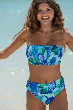 Free Spirit Fold Over Brief - Aqua Tropical