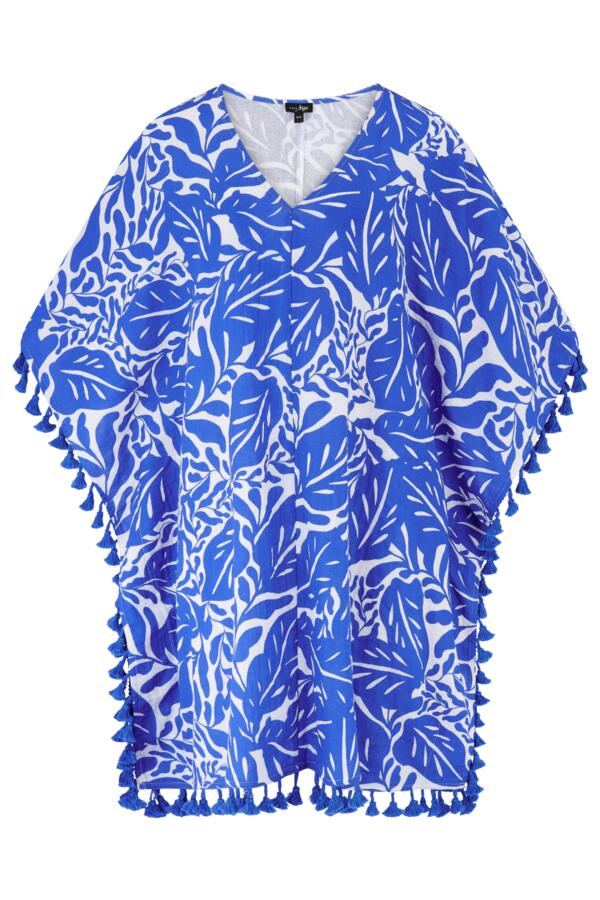 Cotton Double Cloth Fringe Trim Kaftan