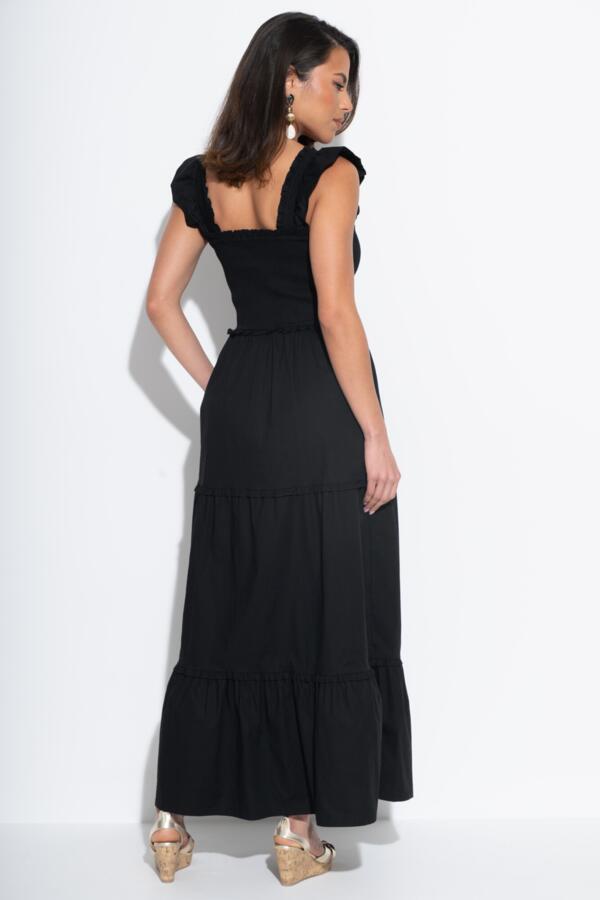 Lucy Cotton Poplin Tiered Midaxi Dress