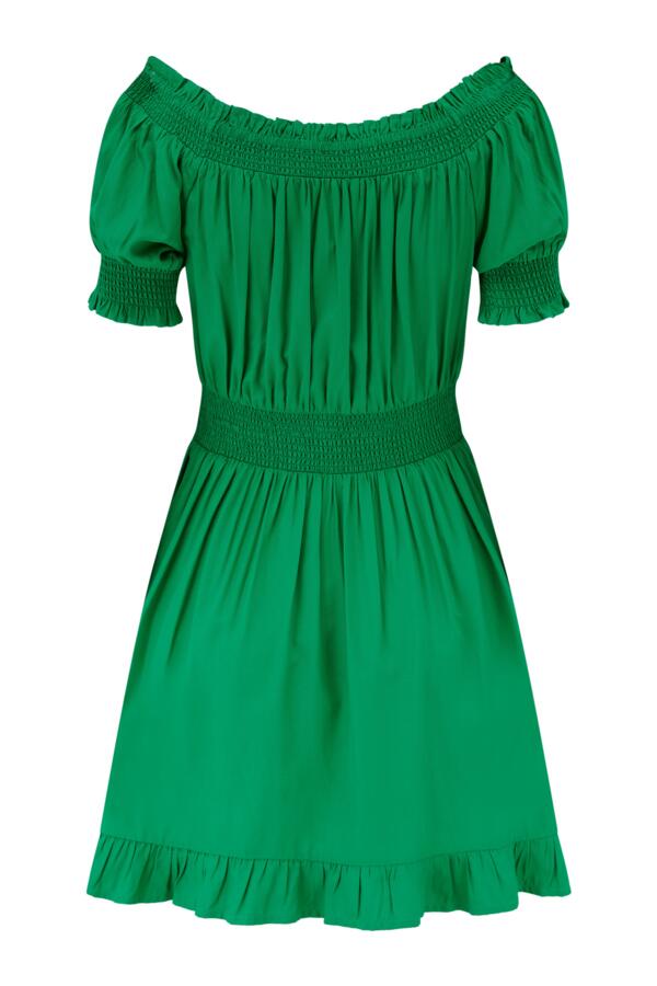 Eloise Puff Sleeve Woven Bardot Dress