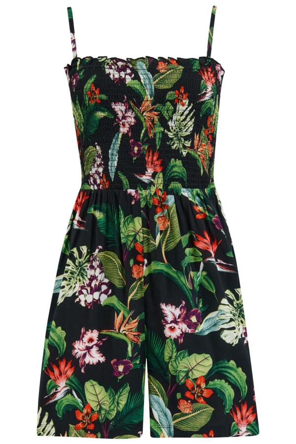 Lottie Strapless Shirred Bodice Beach Playsuit