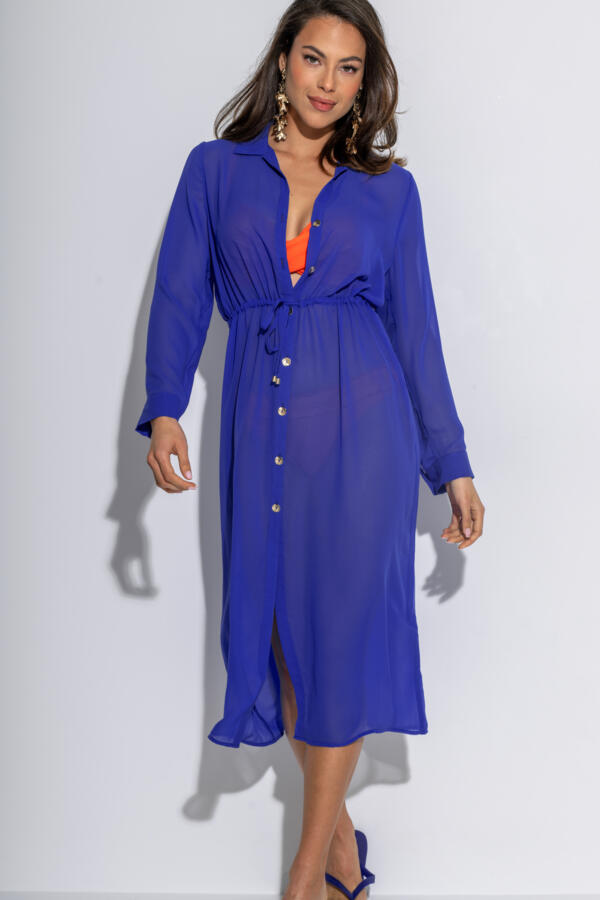 Chiffon Maxi Beach Shirt