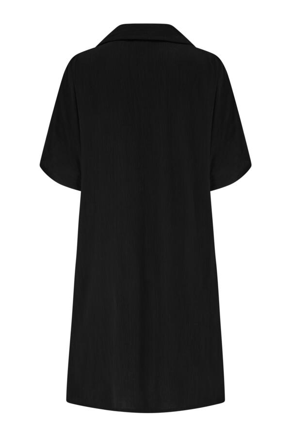 V-Neck Collared Crinkle Woven Beach Kaftan