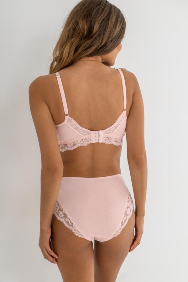 Love To Lounge Lace and Modal Rib Non-Wired Bra B-G