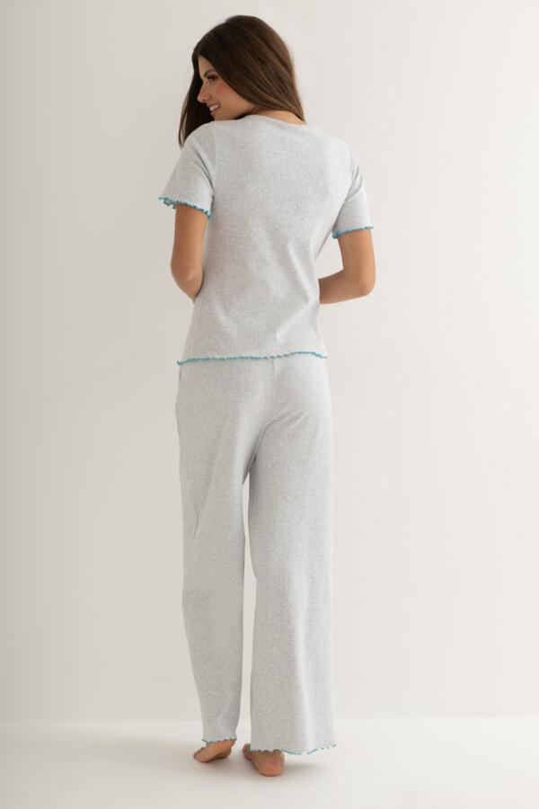 Ribbed Jersey Baby Overlock Pyjama Set
