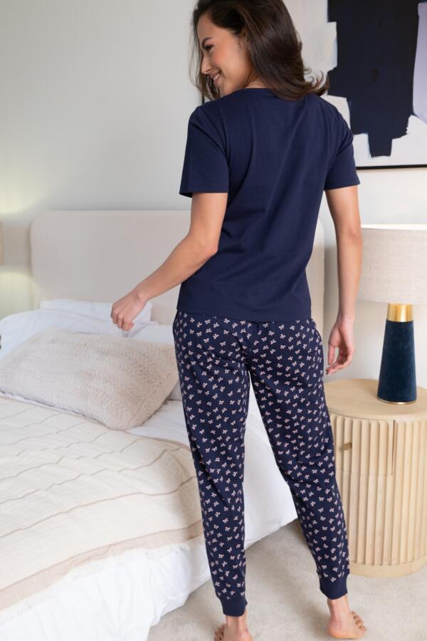 Cotton Jersey Bow Short Sleeve Pyjama Set