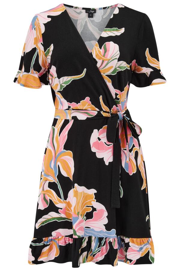 Birdie Stretch Viscose Jersey Wrap Front Dress