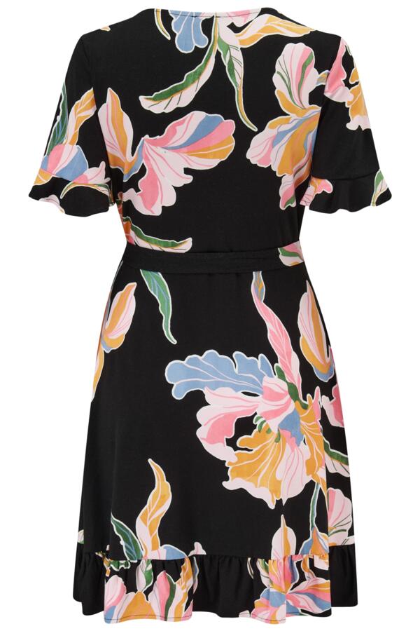 Birdie Stretch Viscose Jersey Wrap Front Dress