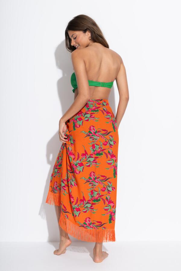 Fringe Trim Crinkle Woven Multiway Sarong