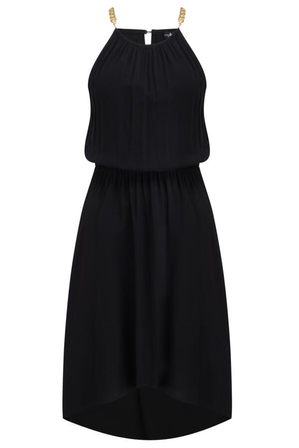 Gold Chain High Neck Beach Dress