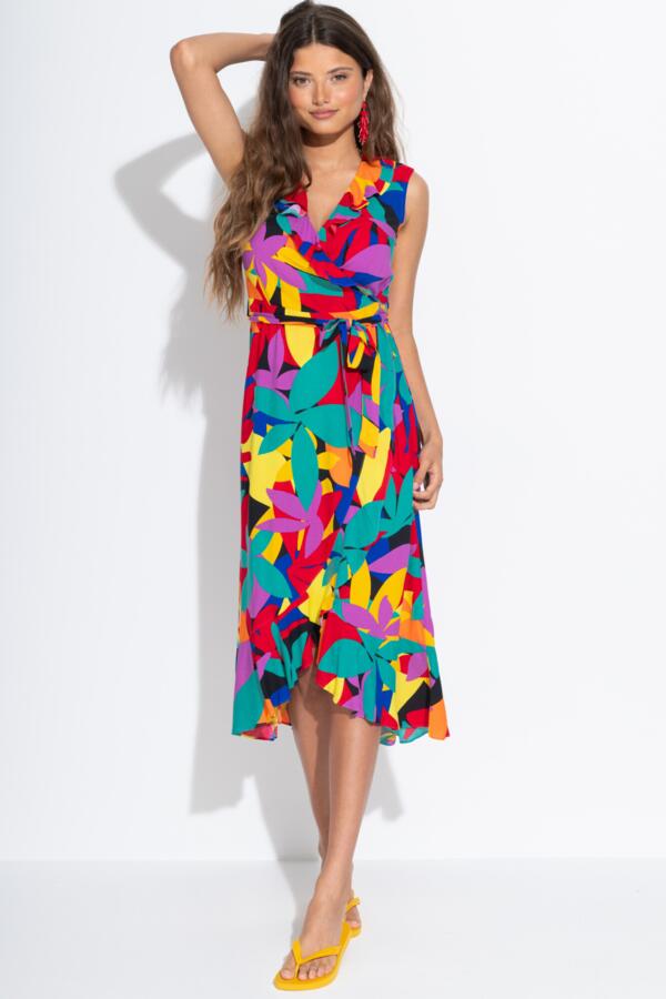 Midaxi Wrap Beach Dress