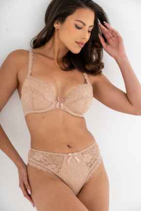 Rebel High-Leg Brief - Almond