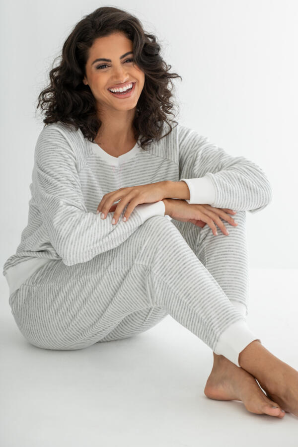 Cosy Fleece Sweatshirt and Jogger Pyjama Set