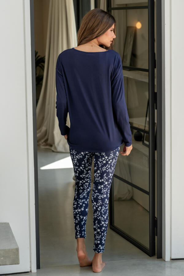 Soft Touch Jersey Fairisle Legging Pyjama Set
