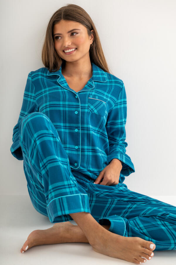 Cosy Check Brushed Cotton Pyjama Gift Set