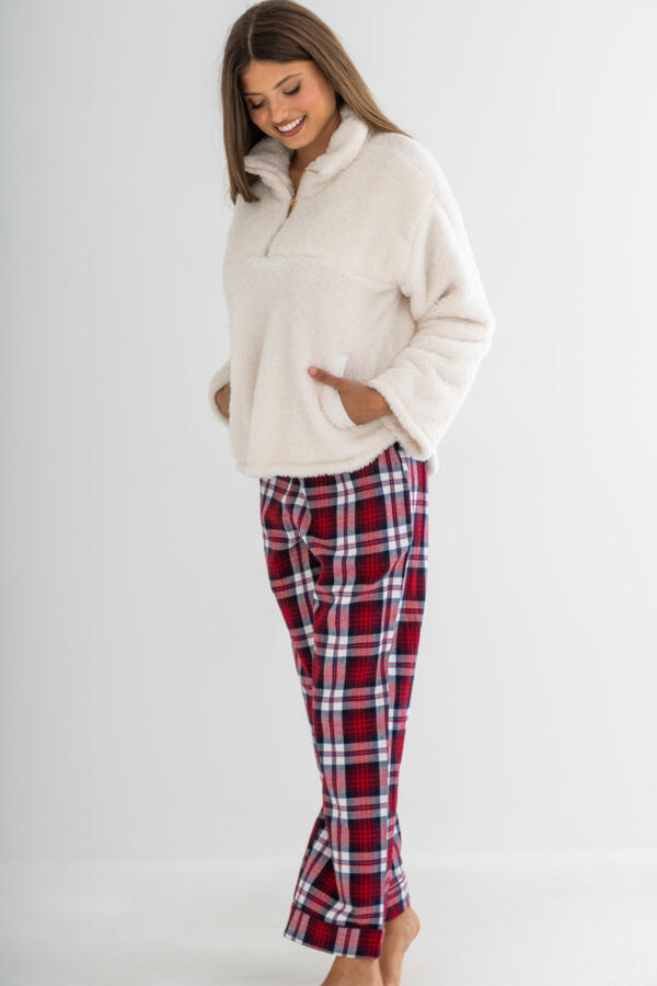 Cosy Check Brushed Cotton Trouser