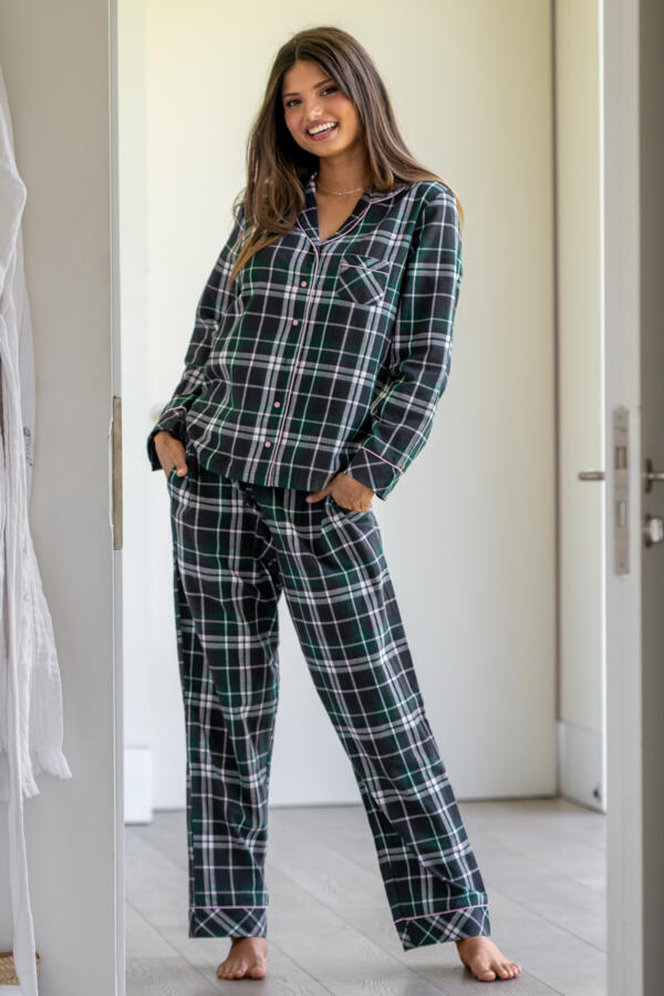 Cosy Check Brushed Cotton Pyjama Gift Set