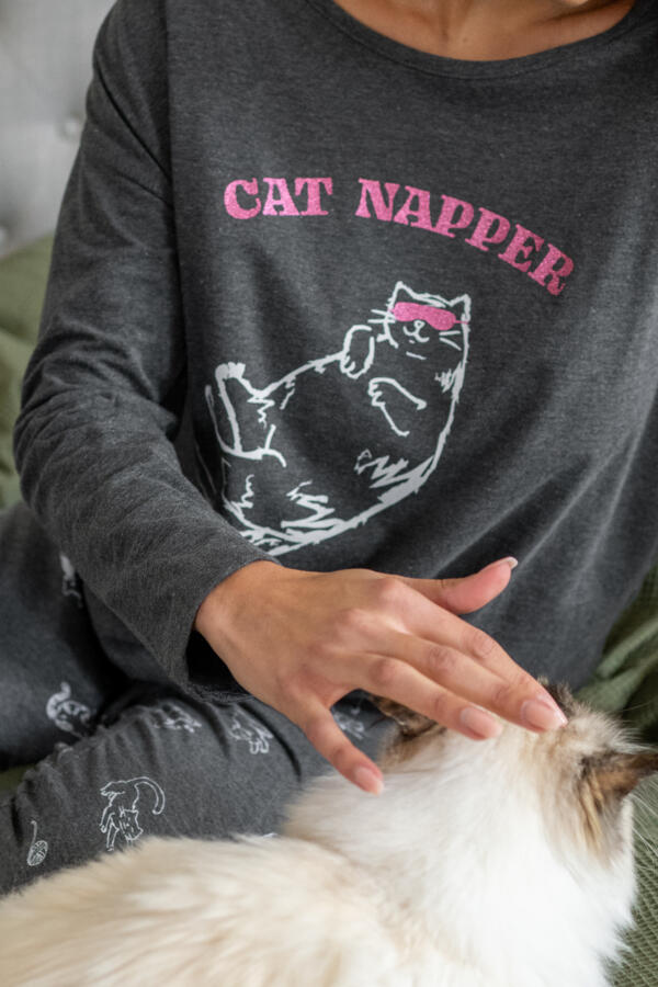 Jersey Cotton Cat Pyjama Set