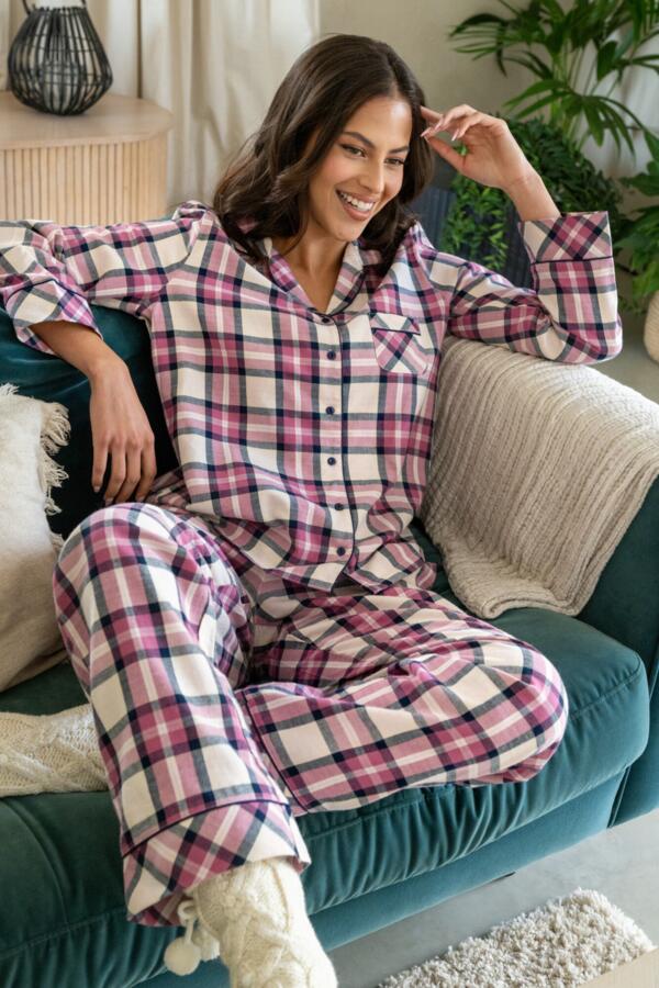 Cosy Check Pyjama & Sock Gift Bundle