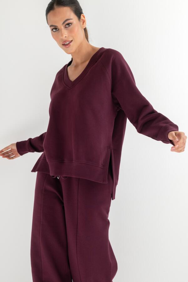 The Softest Off Duty Relaxed V-Neck Sweatshirt