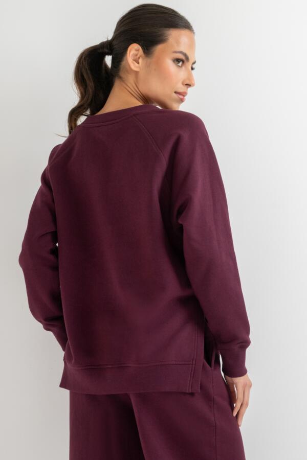 The Softest Off Duty Relaxed V-Neck Sweatshirt