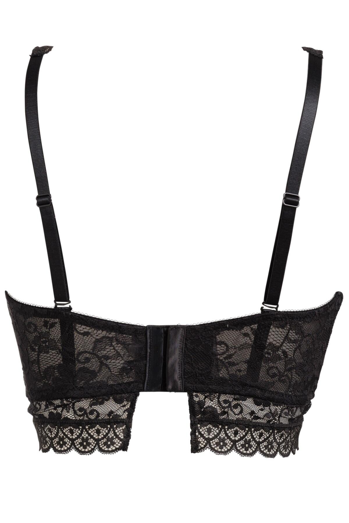 Rebel Strapless Longline Bra | Black | Pour Moi