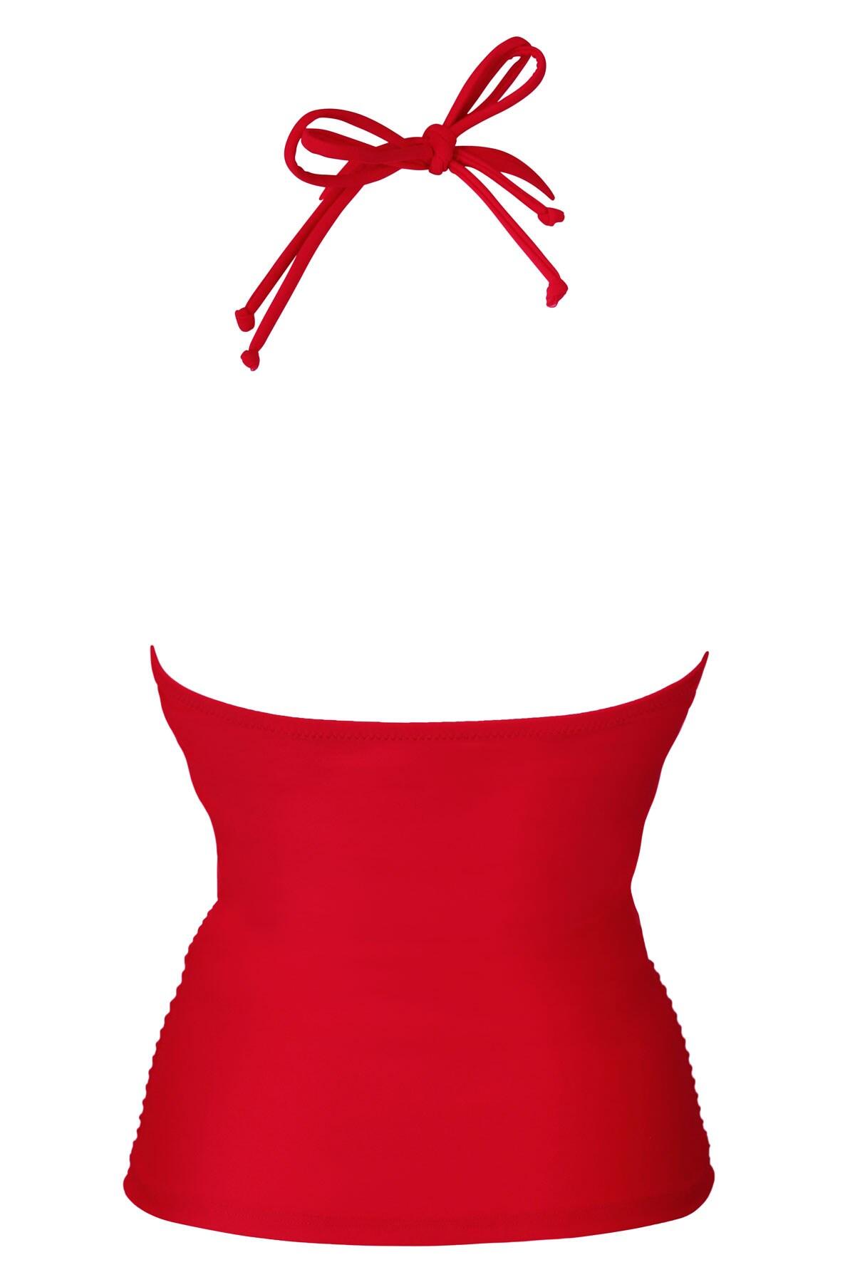 Bali Adjustable Halter Underwired Tankini Top in Red | Pour Moi
