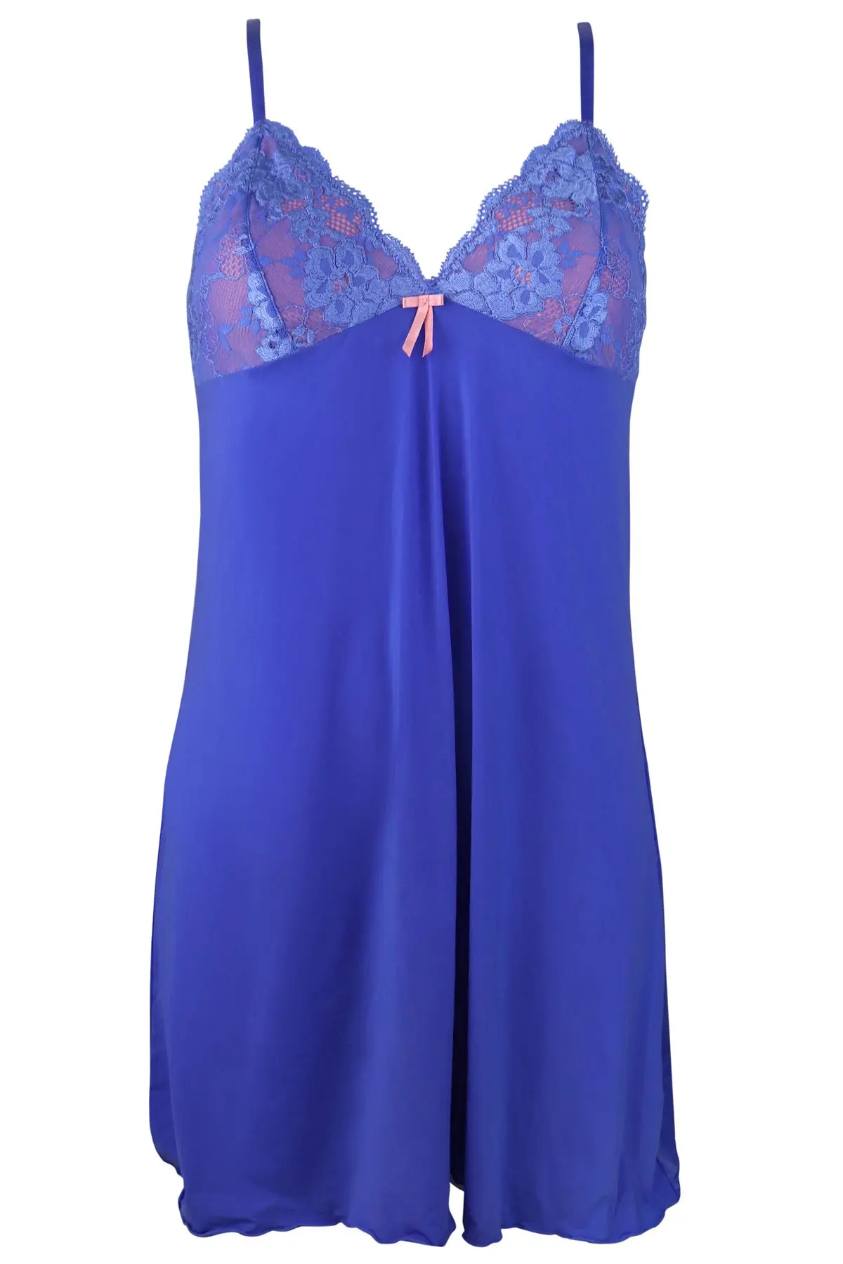 Amour Luxe Chemise | Sapphire/Coral | Pour Moi