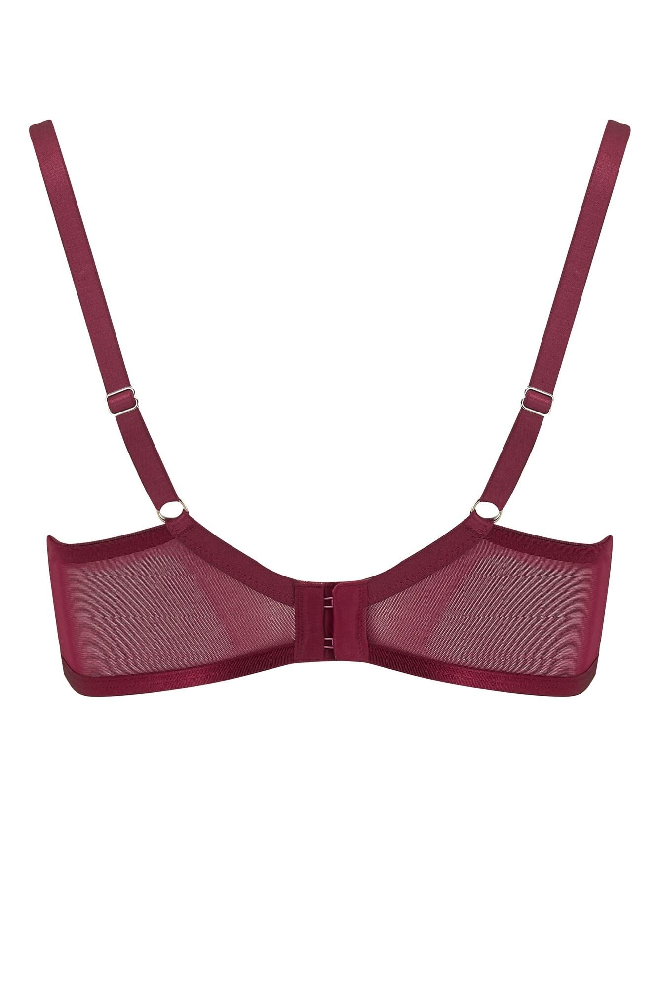 Viva Luxe Underwired Bra | Deep Red | Pour Moi