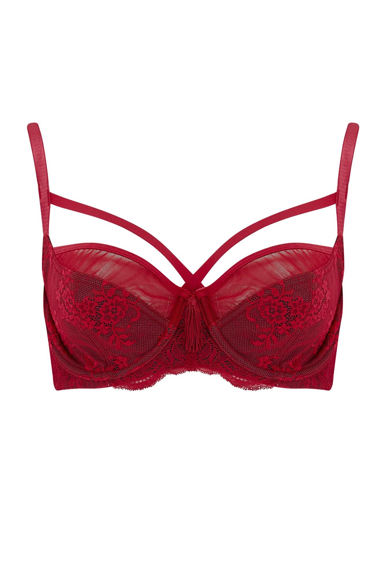 Sensation Underwired Bra in Red | Pour Moi