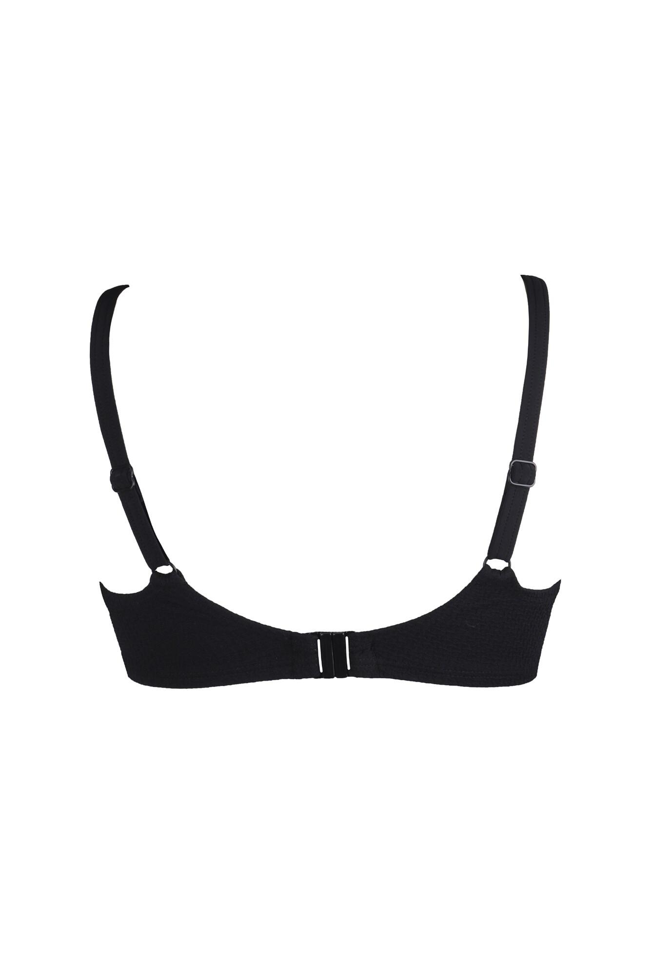 Sol Beach Sweetheart Lightly Padded Top | Black | Pour Moi