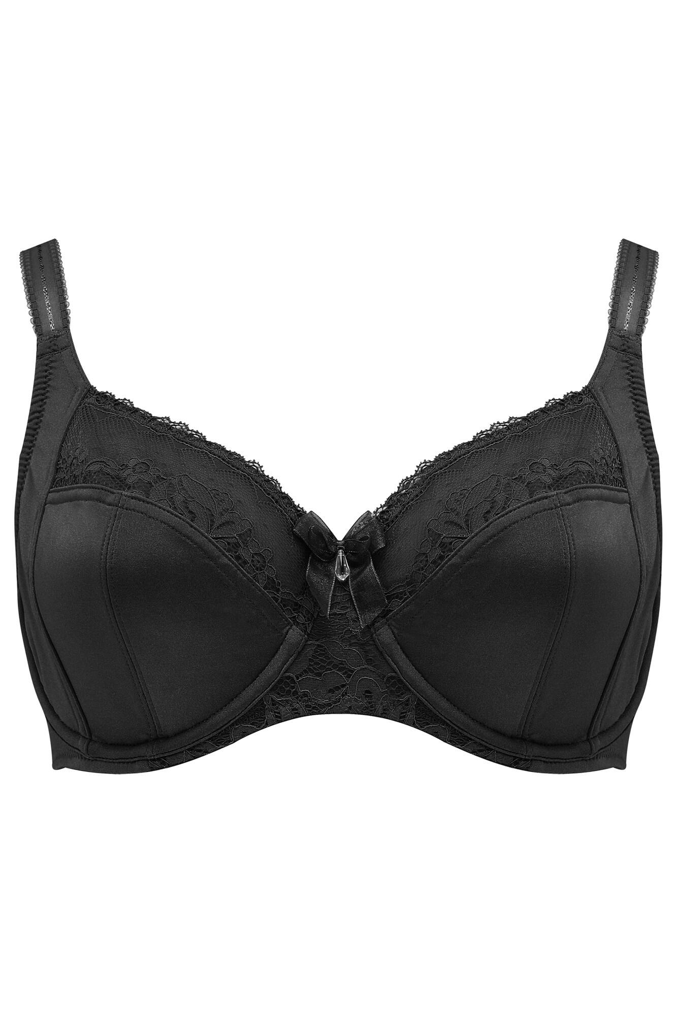 Aura Side Support Underwired Bra in Black | Pour Moi