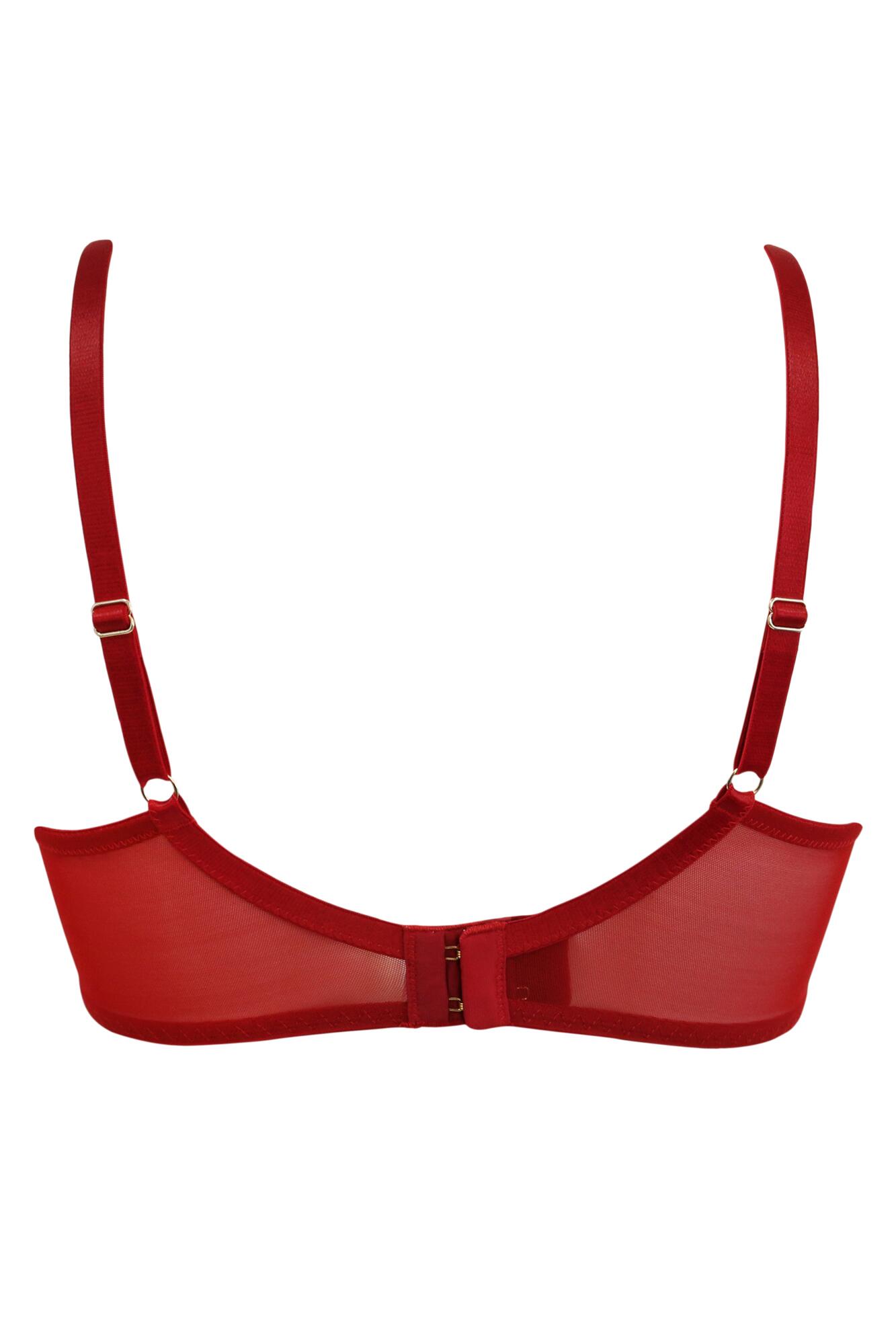 Statement Underwired Bra in Red | Pour Moi
