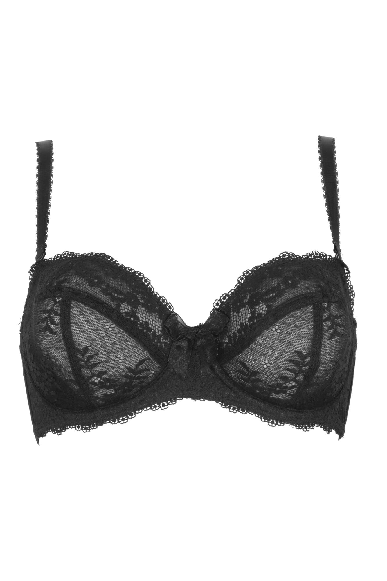 Flora Non Padded Underwired Multiway Strapless Bra in Black | Pour Moi