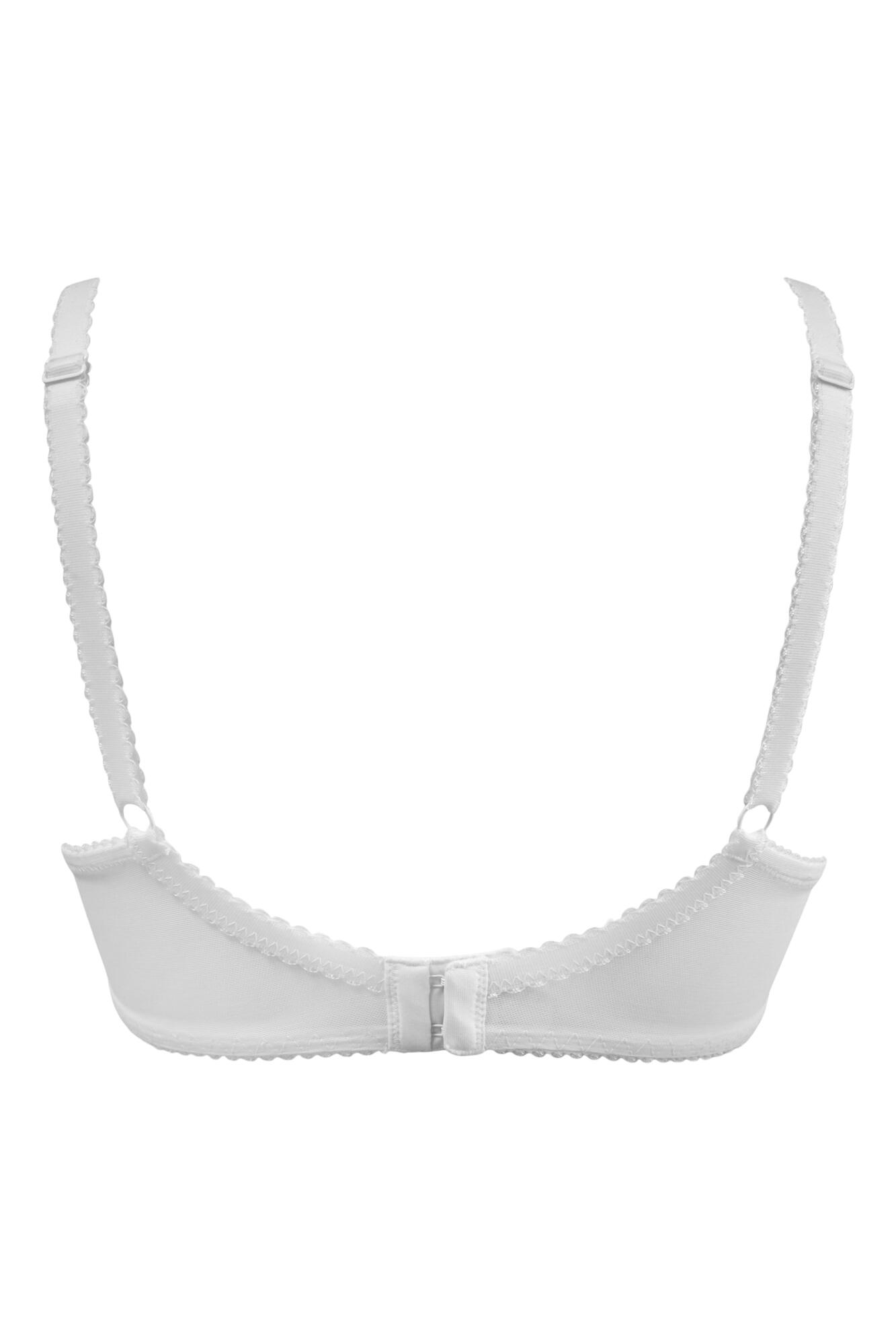 Flora Plunge Push Up T Shirt Bra in White Pour Moi