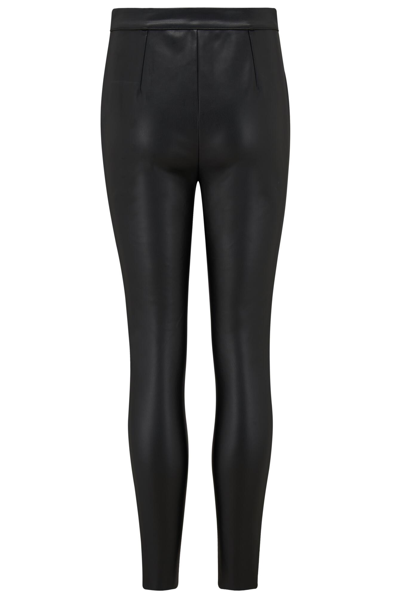 Elise Stretch Faux Leather Skinny Trouser in Black | Pour Moi