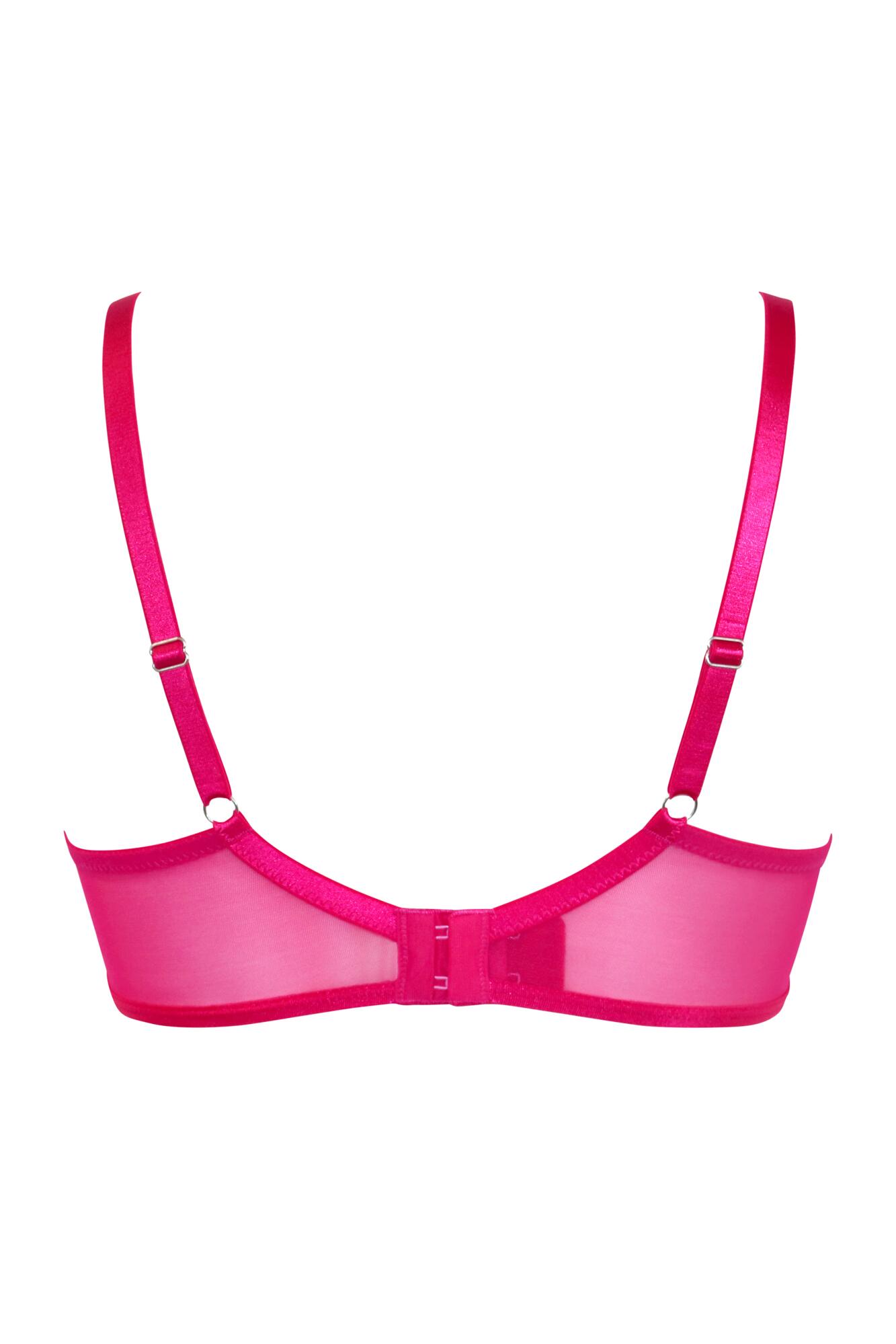 Viva Luxe Underwired Bra D-J in Raspberry | Pour Moi