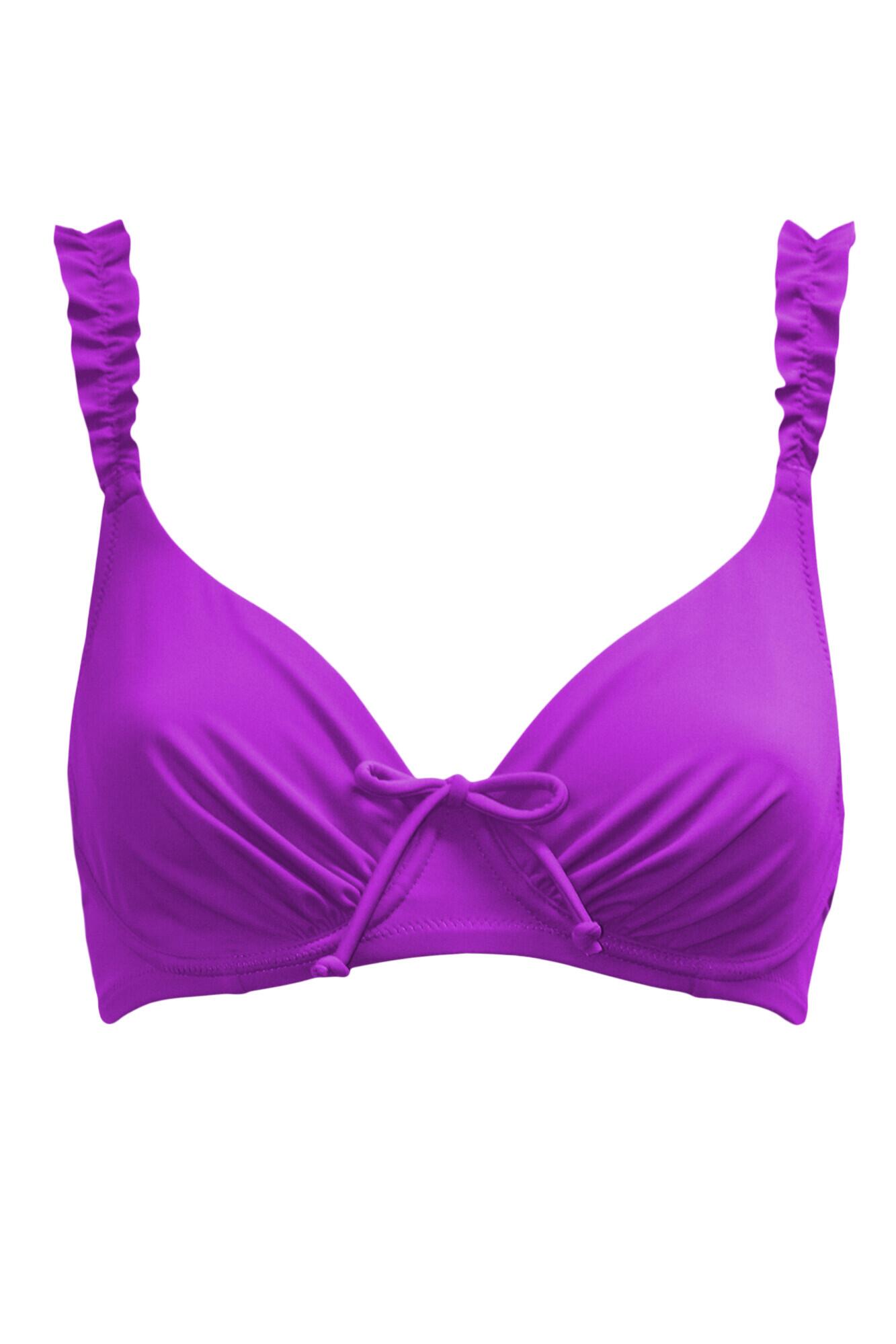 Ocean Breeze Underwired Non-Padded Bikini Top in Ultraviolet | Pour Moi