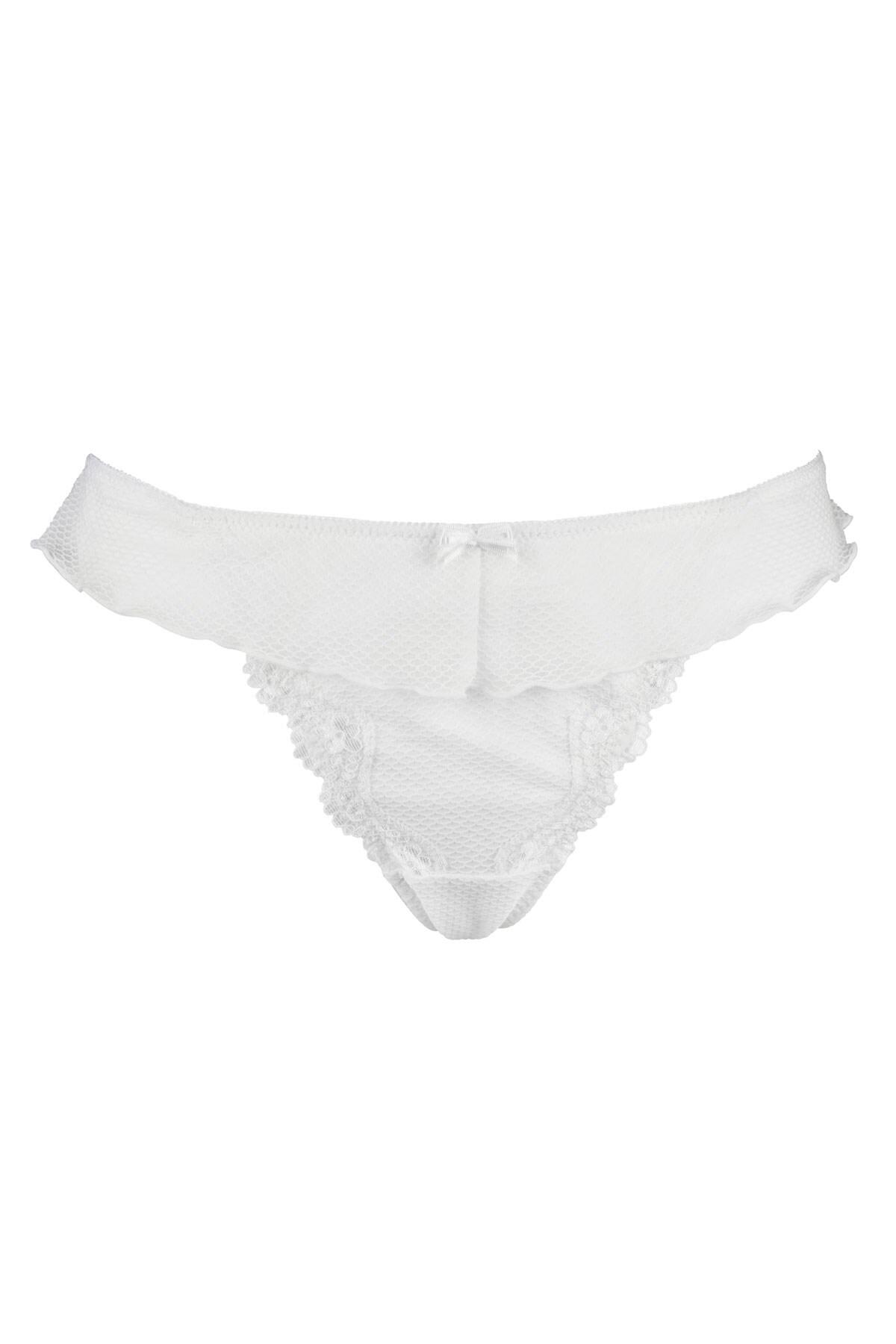 Ditto Skirted Thong | Pour Moi | Ditto Skirted Thong | White | Pour Moi