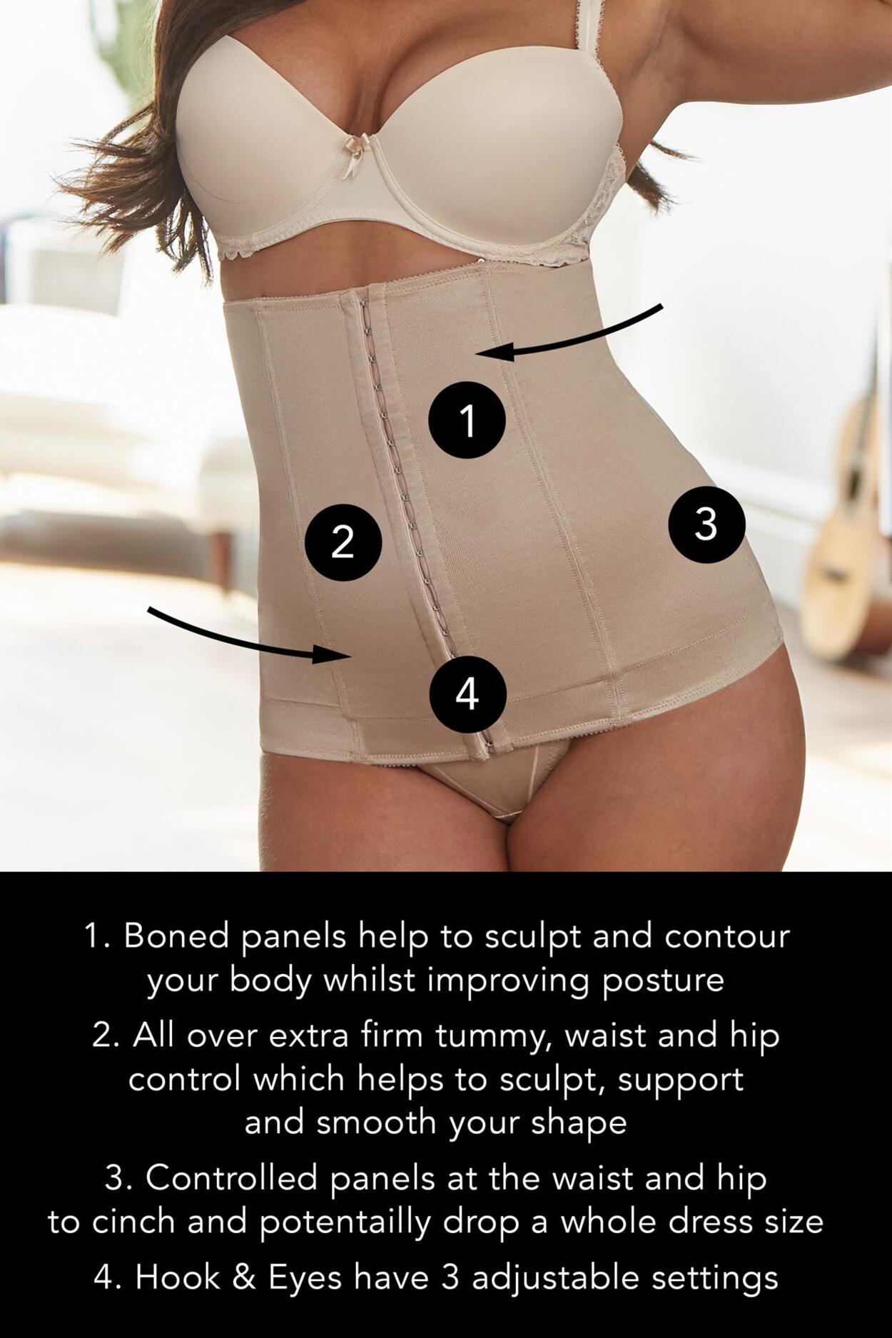 Hourglass Firm Tummy Control Waist Cincher In Caramel Pour Moi 0864