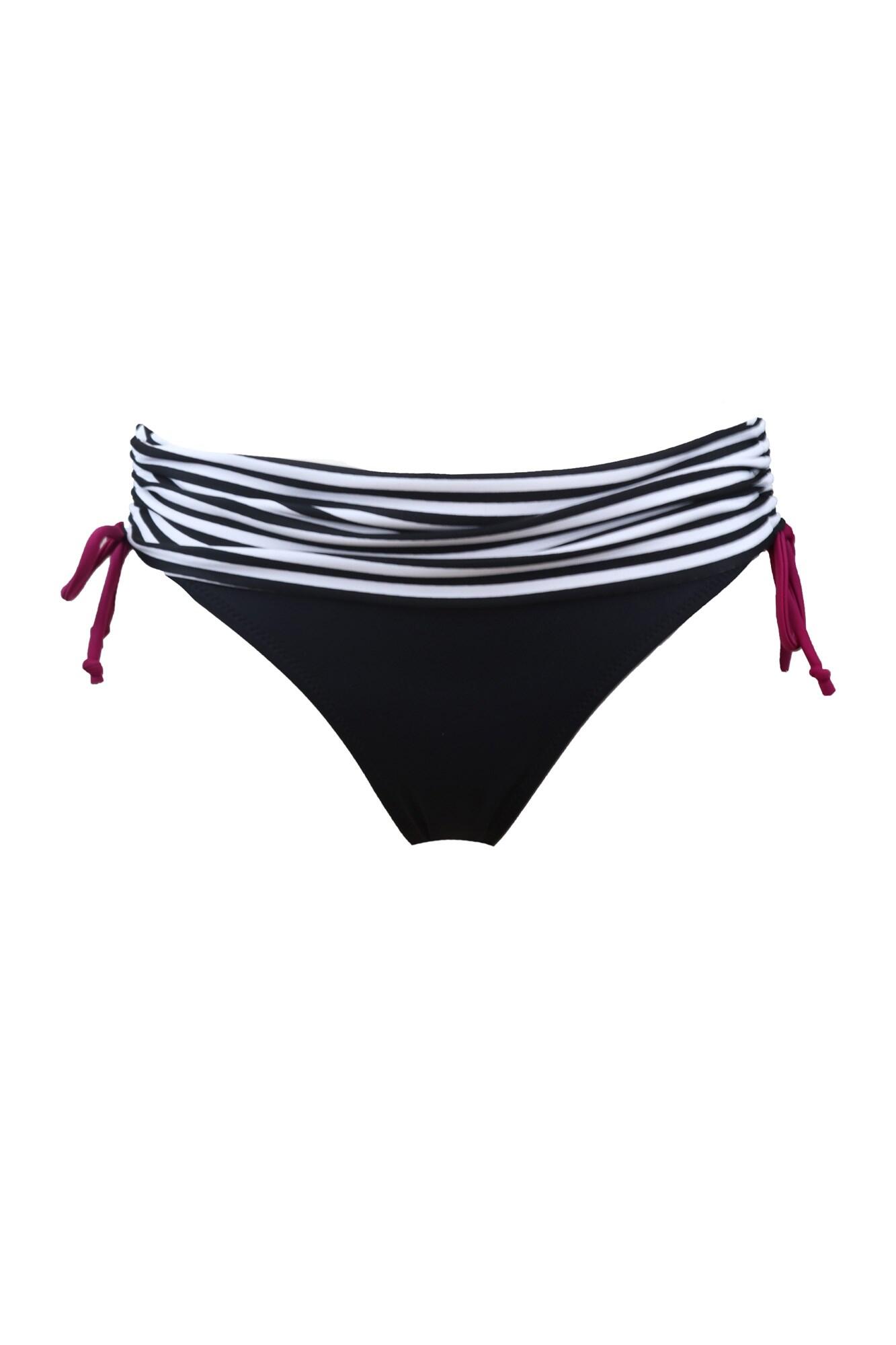Women's Sea Breeze Stripe Fold Over Brief Bikini Bottoms Pour Moi