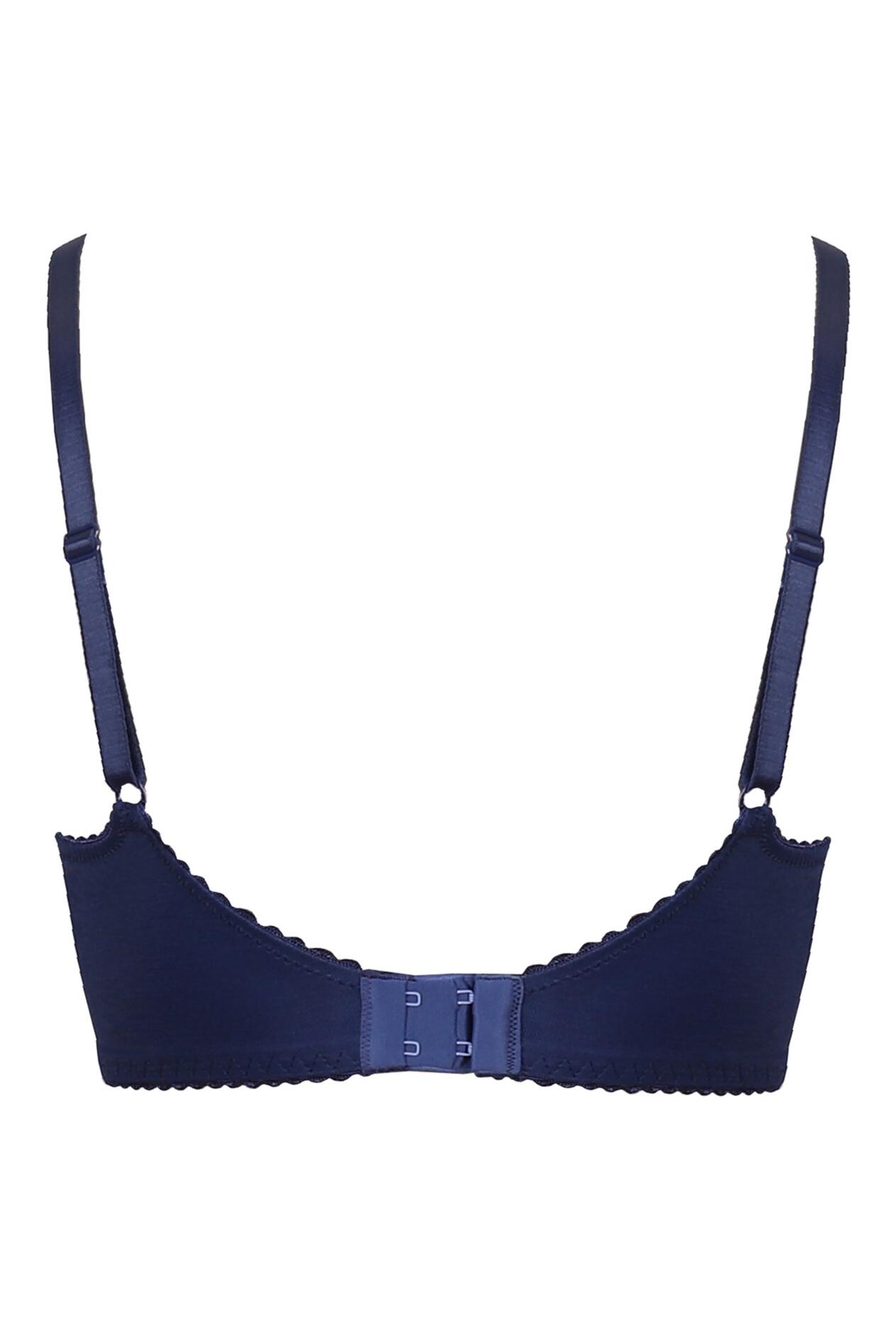 Rosalind Full Cup Underwired Bra in Navy | Pour Moi