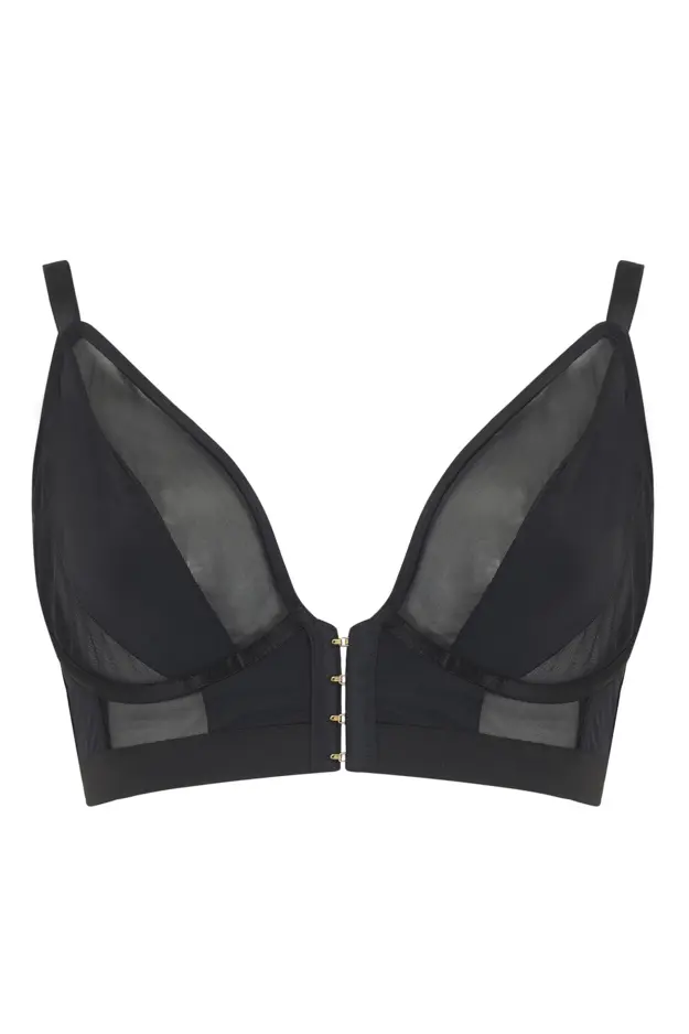 India Front Fastening Underwired Bralette, Pour Moi, India Front  Fastening Underwired Bralette, Black