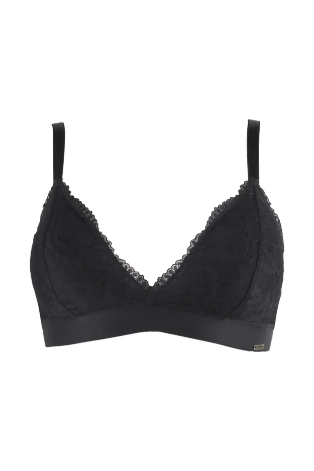 India Removable Padded Soft Triangle Bra, Pour Moi, India Removable Padded  Soft Triangle Bra, Black
