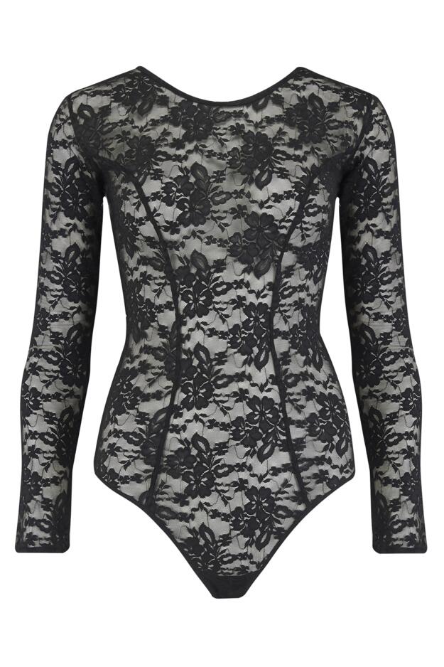 Minimized Body with Lace - Black