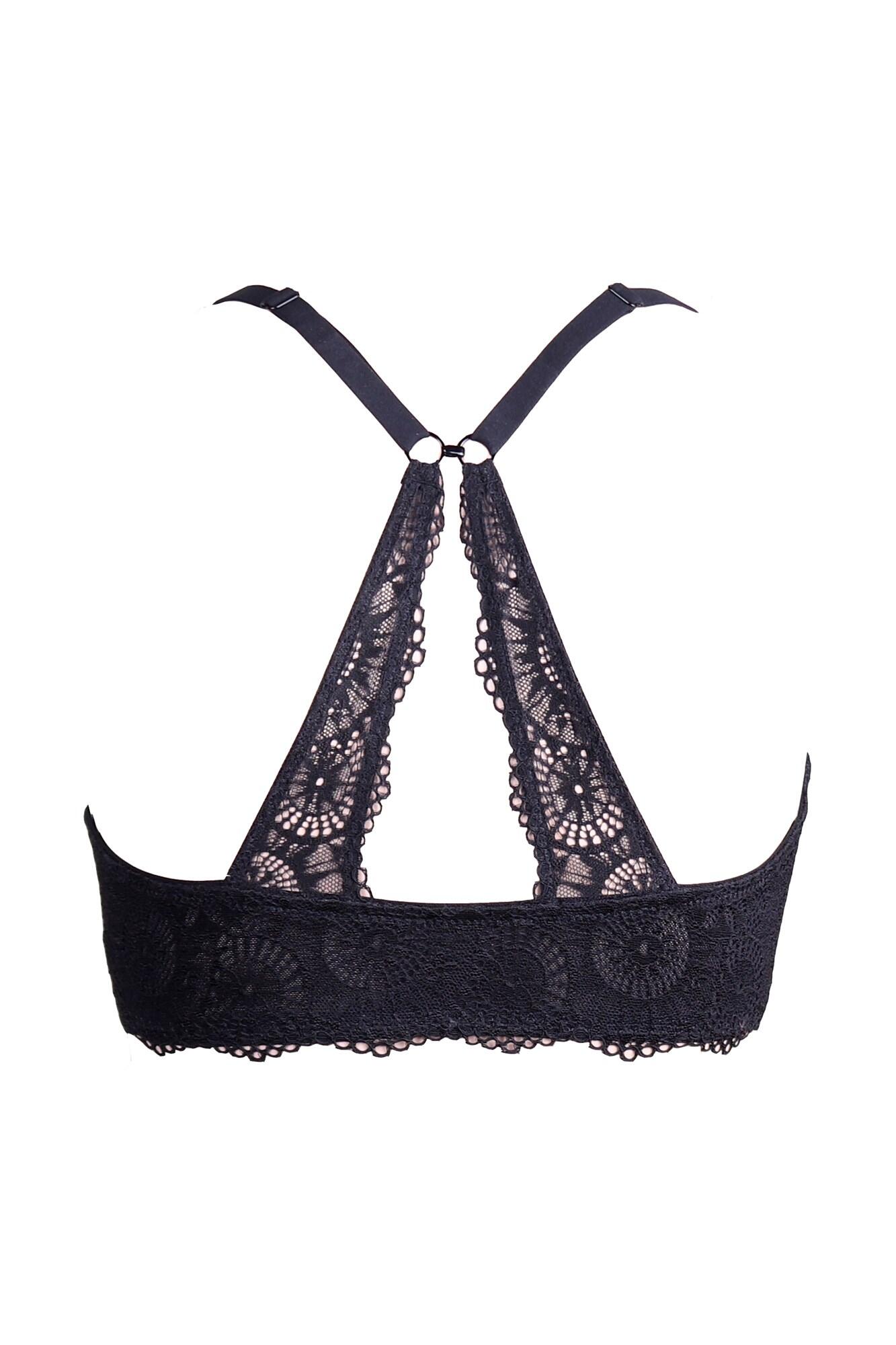 Black Recycled Lace Full Cup Comfort Bra - 32E, £10.00