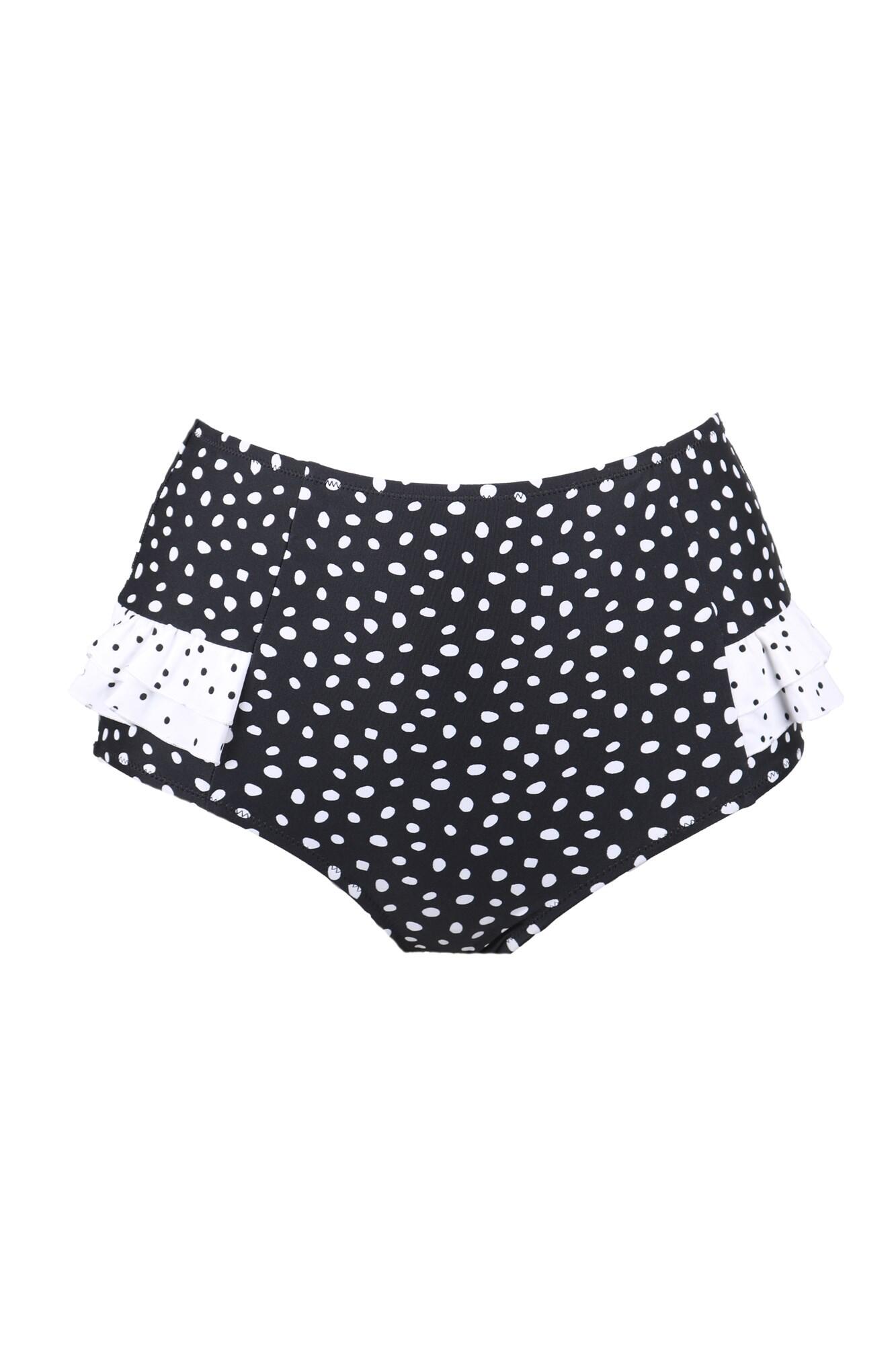 Hot Spots High Waisted Control Brief | Black/White | Pour Moi