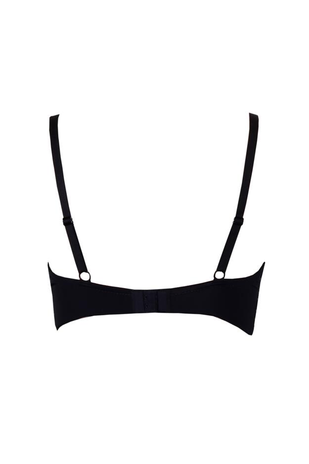 Romance Padded Boost Push up Plunge Bra in Black | Pour Moi